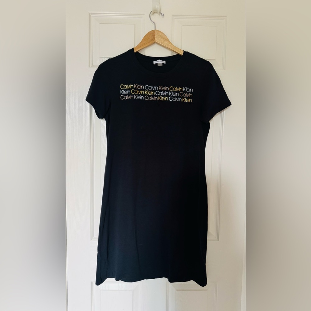 Black Calvin Klein T shirt dress M great condition